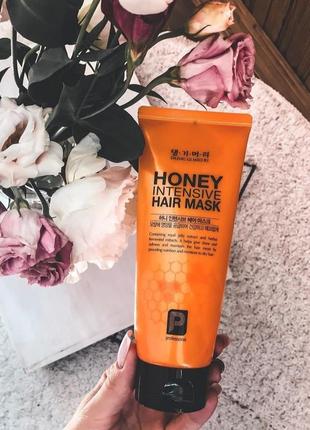 Медова маска для волосся від daenggimeori honey intensive hair mask3 фото