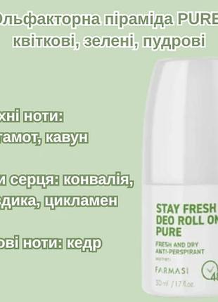 Женский роликовый антиперспирант pure, 50 мл