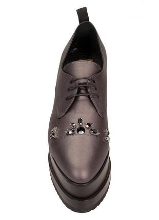 Туфлі черевики на платформі високій eddy daniele шкіра swarovski