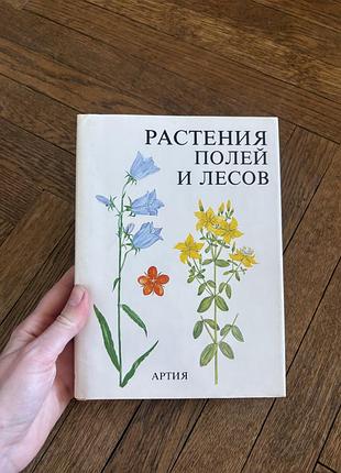 Растения полей и лесов артия ботаніка ретро винтаж книга довідник