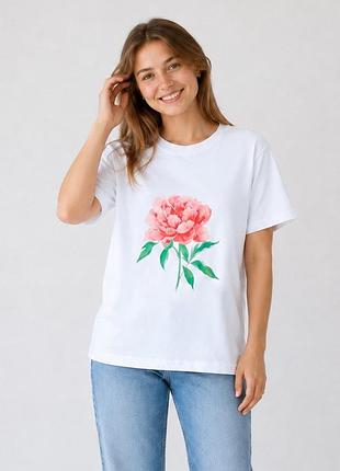 Женская футболка оверсайз, хлопковая свободная футболка свободного кроя