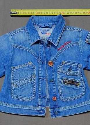 Плечі 29 см vintage replay & sons baby  size  18 mesi    куртка джинсова  made in romania