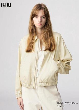 Блузон/ветровка, uniqlo,  xl,  zip-up short blouson