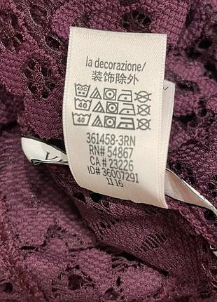 Мереживний ромпер victoria's secret у сливовому ( бордовому) кольорі 5