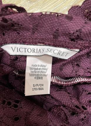 Мереживний ромпер victoria's secret у сливовому ( бордовому) кольорі 4
