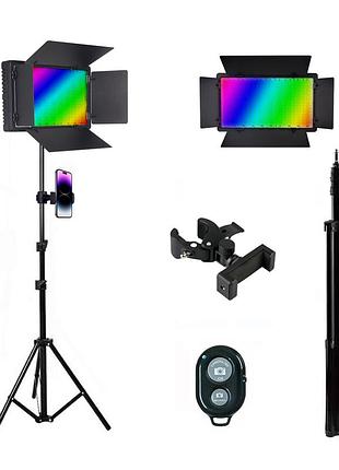 Набір wow з u600 rgb (світло u600rgb, штатив з тримачем «краб» для телефону та bluetooth пульт)