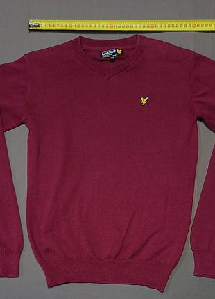 Плечи 42 см lyle&amp;scott junior size 12/13 years бордовый джемпер свитер