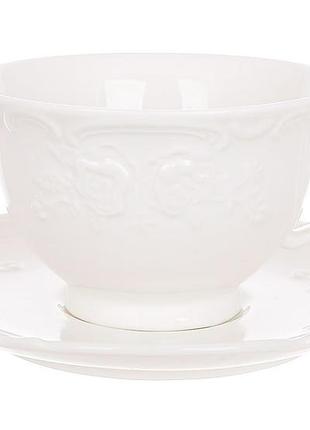 Набор фарфоровая чашка с блюдцем 250 мл chateau blanc collection