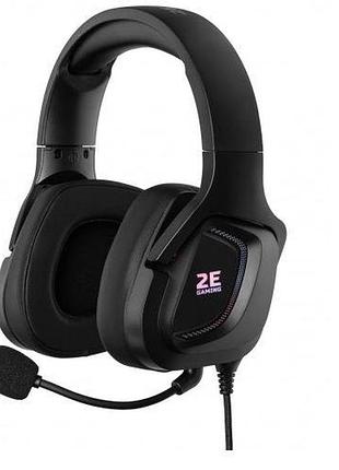 Гарнитура 2e 2e-hg340bk-7.1 gaming hg340 rgb usb 7.1 проводная 118дб 16ом black