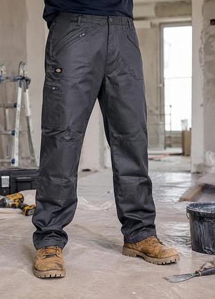 Штани чоловічі dickies темно-сірі розмір xxl - 3xl поліестер/бавовна