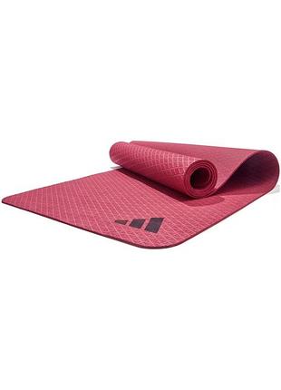 Коврик для йоги adidas yoga mat бордовый уни 176 х 61 х 0,4 см
