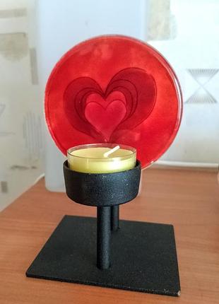 Свечащий сердце, свеча в подарок