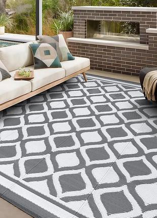 Вуличний водонепроникний килим vk living outdoor rug ynk007 / ynk008 120х180 см