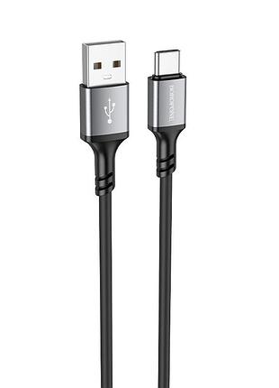 Кабель borofone bx83 type-c famous silicone charging data cable black