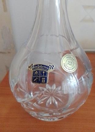 Кришталевий графин в ідеальному стані, богемія