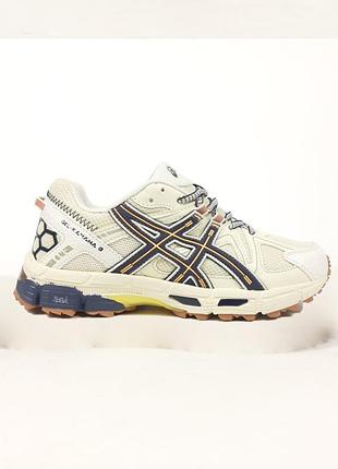Кроссовки женские asics gel kahana 8 бежевые демисезонные весна-лето-осень кожа текстиль размер 36-41 новые 21338