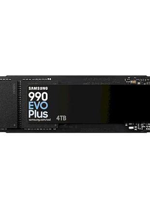 Накопичувач ssd samsung 990 evo plus 4tb m.2 2280 pcie 4.0 nvme r 7250 mb/s w 6300 mb/s black (mz-v9s4t0bw)