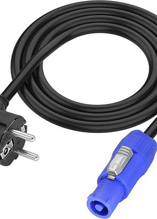 Кабель живлення powercon plug 20а для сценічного освітлення 3-контактний кабель живлення 1м
