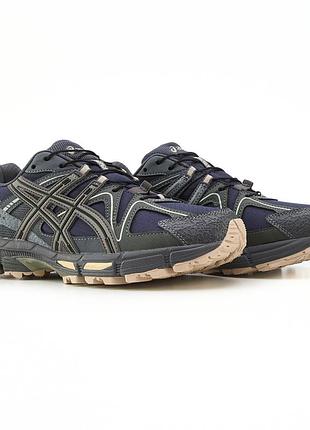 Кроссовки водонепроницаемые мужские asics gel-kahana 8 grey black green gore-tex (45 размер)