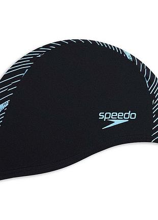 Шапка для плавання speedo boom ultra pace cap чорний, синій уні osfm