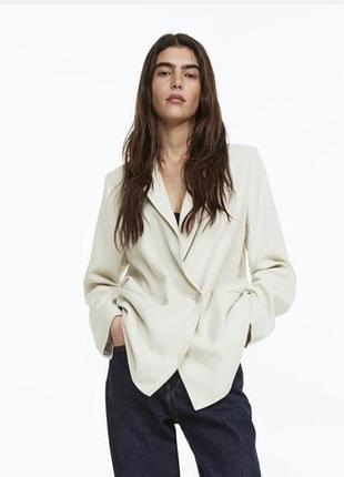🌟 стильный льняной жакет оверсайз h&amp;m (linen blend) - новый с бирками!