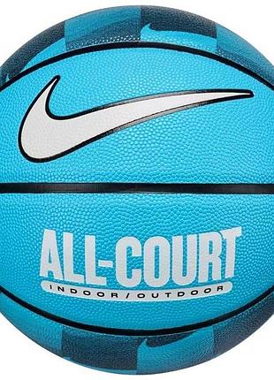 М’яч баскетбольний nike everyday all court 8p graphic deflated blue size 7 (n.100.4370.409.07)