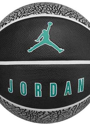 Мяч баскетбольный nike jordan playground 2.0 8p deflated black/white/white/clear jade size 7 (j.100.8255.016.07)