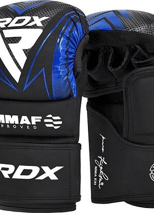 Боксерские перчатки rdx grappling gloves shooter immaf-1 черный, синий l (gsr-imf-1u)