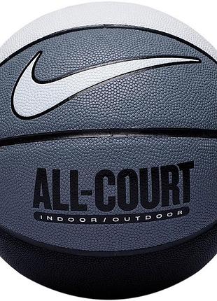 М’яч баскетбольний nike everyday all court 8p deflated white/cool grey/black/white size 7