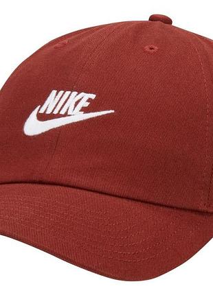 Кепка nike u nsw h86 cap futura washed бордовый уни misc