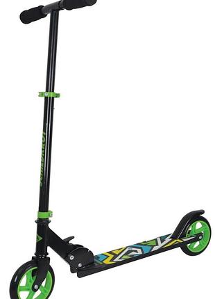 Міський самокат schildkröt city scooter runabout 145mm black/green чорно-зелений уні max:60 кг