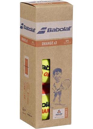 М'ячі для тенісу babolat orange paper pack 3 ball