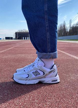 New balance 530 white silver 9