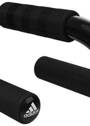 Упоры для отжимания adidas push up bars черный ofsm (adac-12231-ds)