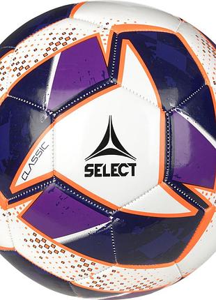 Мяч футбольный select fb classic v24 бело-фиолетовый уни 5