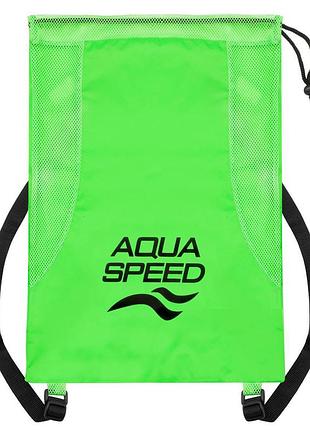 Сумка сетчатая aqua speed mesh back pack 61165 салатовый, черный уни 51x36 см