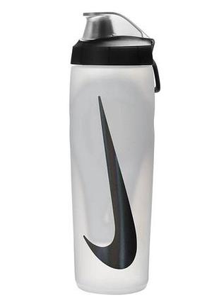Бутылка nike refuel bottle locking lid 24 oz белый, черный уни 709 мл