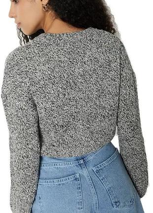 Укороченная меланжевая  кофточка h&m 2