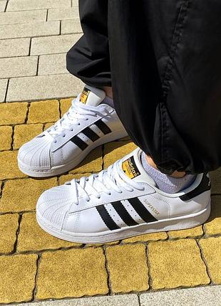 Adidas superstar white black 5
