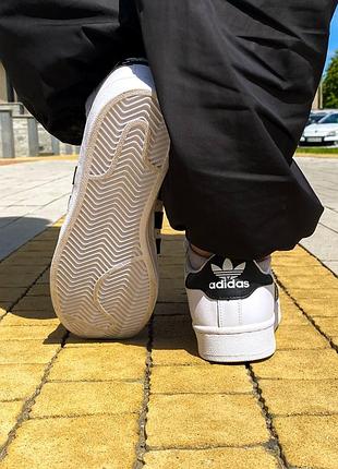 Adidas superstar white black 6