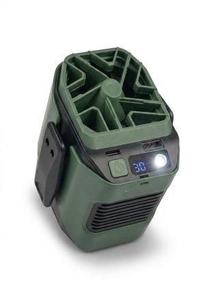 Поясний вентилятор jf-107 high speed waist fan 100 режимів, usb-c, ліхтарик, автономність до 10 годин