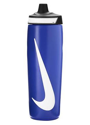 Бутылка nike refuel bottle 24 oz голубой, черный, белый уни 709 мл
