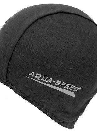 Шапка для плавания aqua speed polyester cap 5762 черный уни osfm