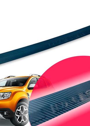 Хром накладки dacia renault duster 2018+ на зад.бамп. (tan24) зад.бамп. № 4. "карбон"