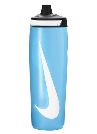 Бутылка nike refuel bottle 24 oz голубой, черный, белый уни 709 мл (n.100.7666.422.24)