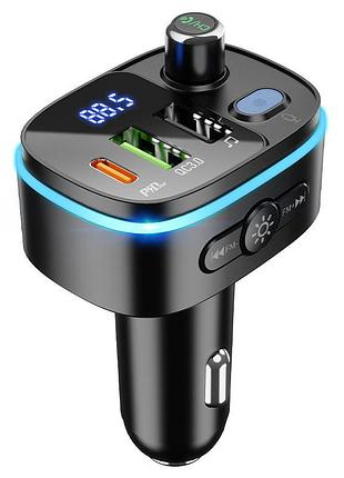 Азу fm модулятор hoco e62 pd20w+qc3.0 (2usb-a/1c) черный