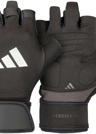Перчатки для тренинга adidas strength training gloves черный уни xs