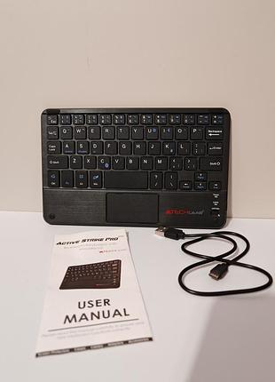 Бездротова клавіатура bluetooth keyboard, techgear, з чохлом і інструкцією