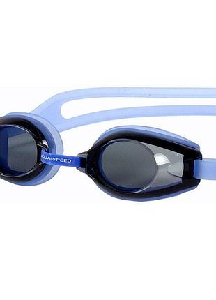 Очки для плавания aqua speed avanti 007-211 черный, голубой уни osfm