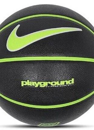 М’яч баскетбольний nike everyday playground 8p deflated black/volt/white size 7